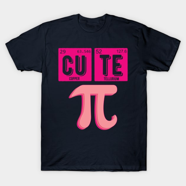 Cute Pie Pi Day Cutie Math Periodic Table Pink math teacher T-Shirt by Gaming champion